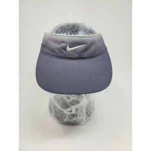 Vintage Nike White Athletic Golf Visor Hat Adjustable Gray/White